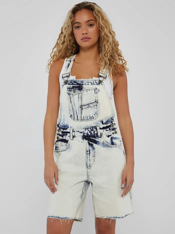 GUESS Dresses and Jumpsuits Originals Heavy Acid Wash Overalls Blue 8211 Women