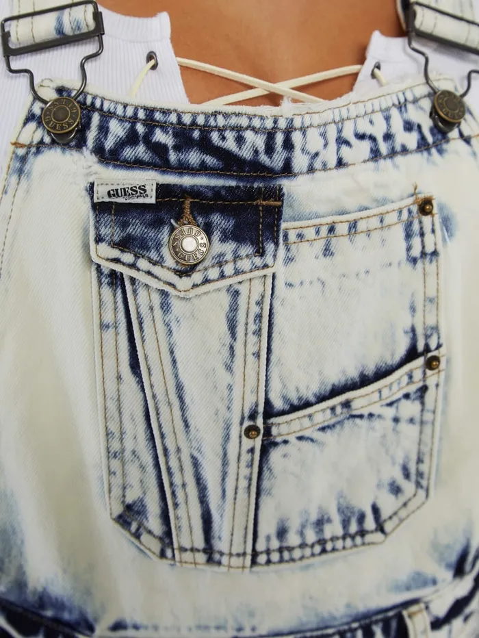 GUESS Dresses and Jumpsuits Originals Heavy Acid Wash Overalls Blue 8211 Women