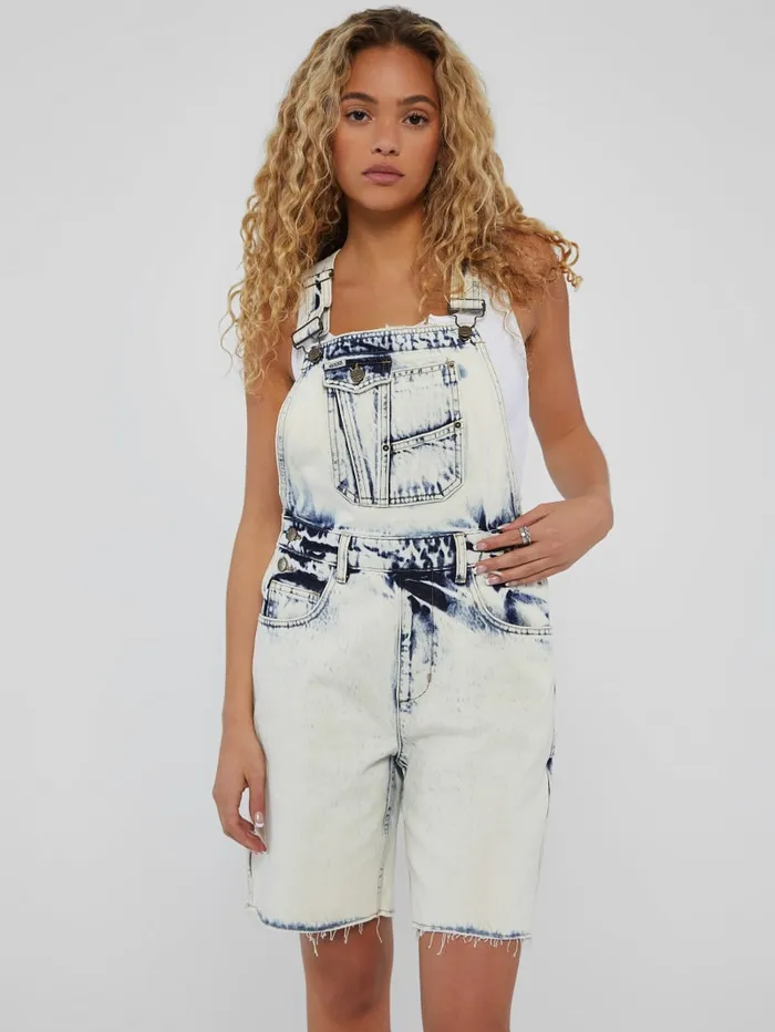 GUESS Dresses and Jumpsuits Originals Heavy Acid Wash Overalls Blue 8211 Women