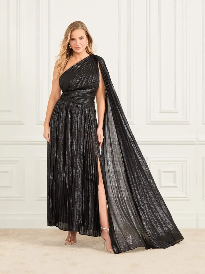 GUESS Dresses and Jumpsuits Stephany Pleated Gown Black 8211 Women
