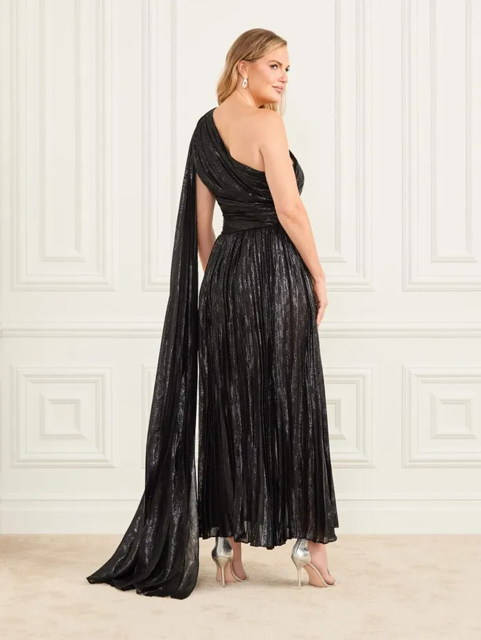 GUESS Dresses and Jumpsuits Stephany Pleated Gown Black 8211 Women