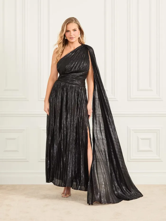 GUESS Dresses and Jumpsuits Stephany Pleated Gown Black 8211 Women