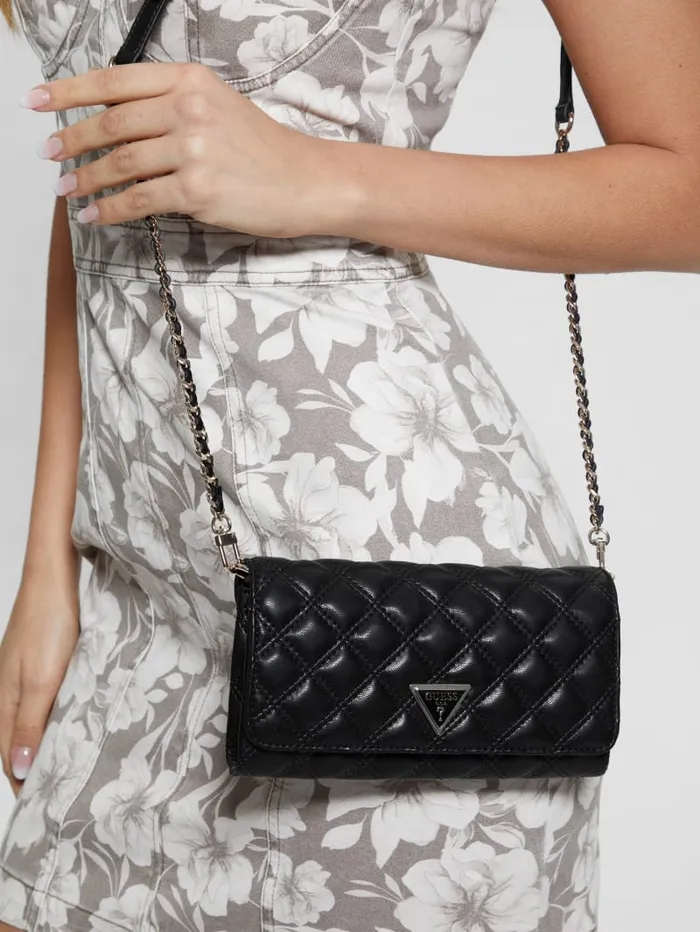 GUESS Handbags Giully Crossbody Organizer Black 8211 Women