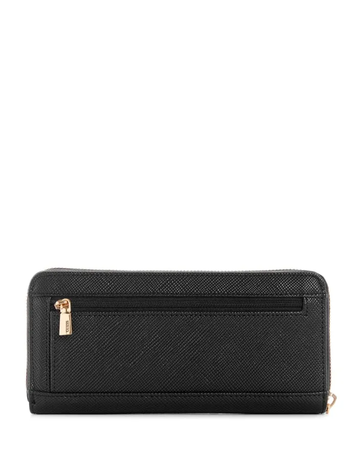GUESS Handbags Laurel Large ZipAround Wallet Black 8211 Women