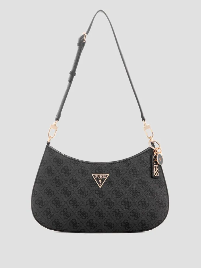 GUESS Handbags Noelle Quattro G Shoulder Bag Black 8211 Women