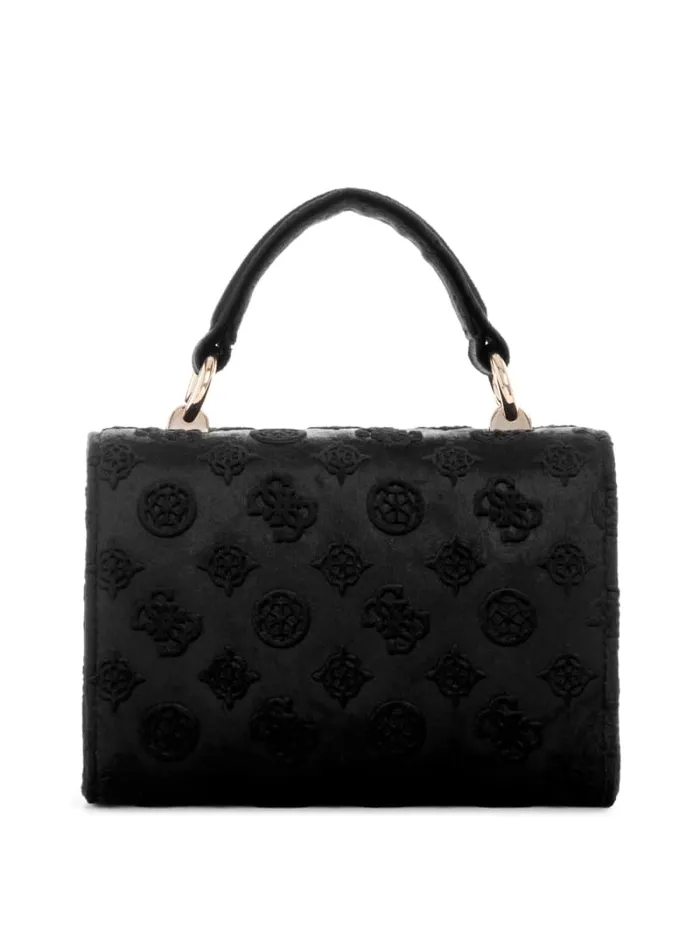 GUESS Handbags Zalina Mini TopHandle Bag Black 8211 Women