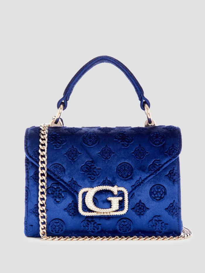 GUESS Handbags Zalina Mini TopHandle Bag Black 8211 Women
