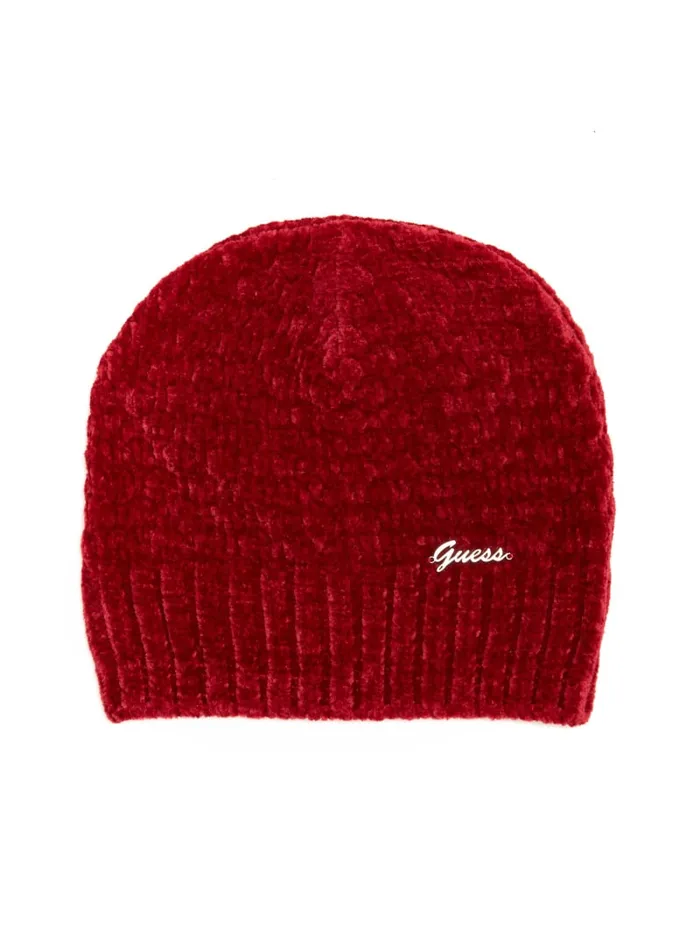 GUESS Hats and Scarves Eco Talia Chenille Beanie Red 8211 Women