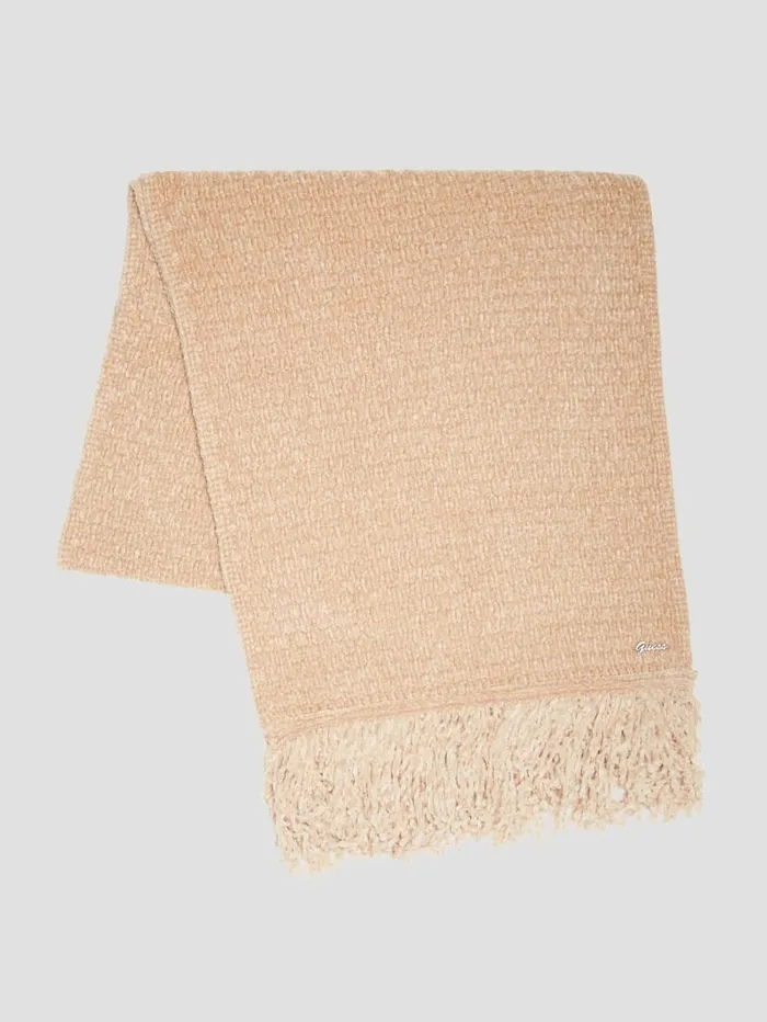 GUESS Hats and Scarves Eco Talia Chenille Scarf Beige 8211 Women