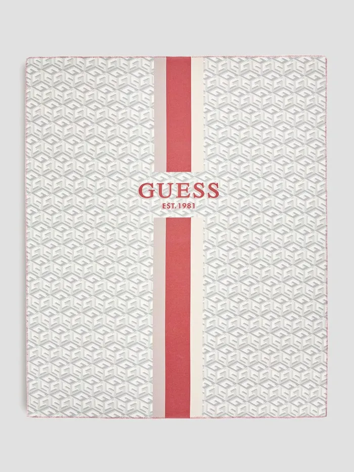 GUESS Home Fleece G Cube Blanket Brown 8211 Women