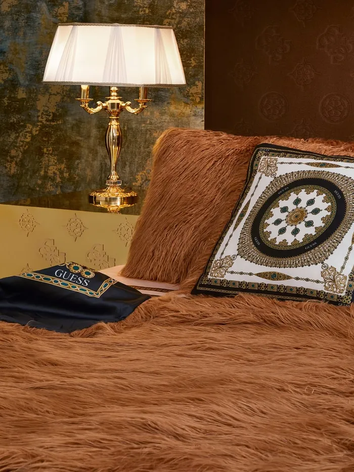 GUESS Home Helma FauxFur Pillow Brown 8211 Women