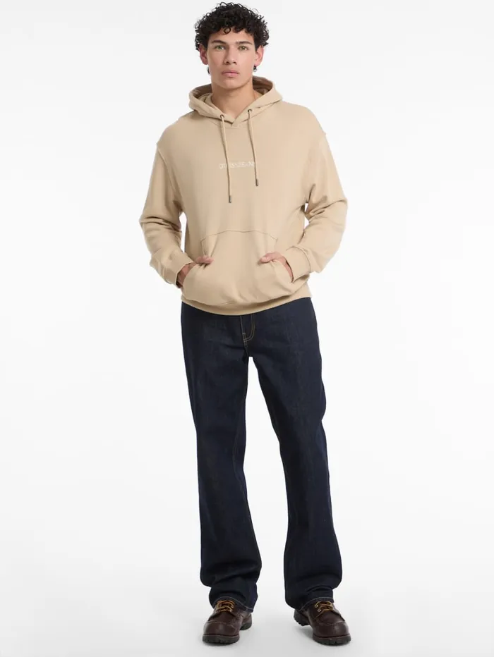 GUESS Hoodies and Sweaters Eco Hooded Logo Sweater Beige 8211 Men