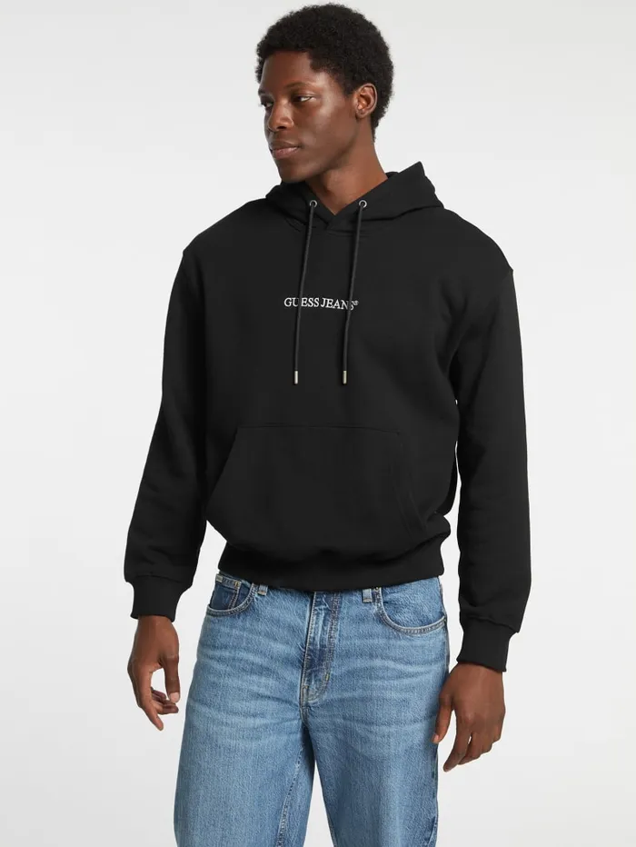 GUESS Hoodies and Sweaters Eco Hooded Logo Sweater Gray 8211 Men