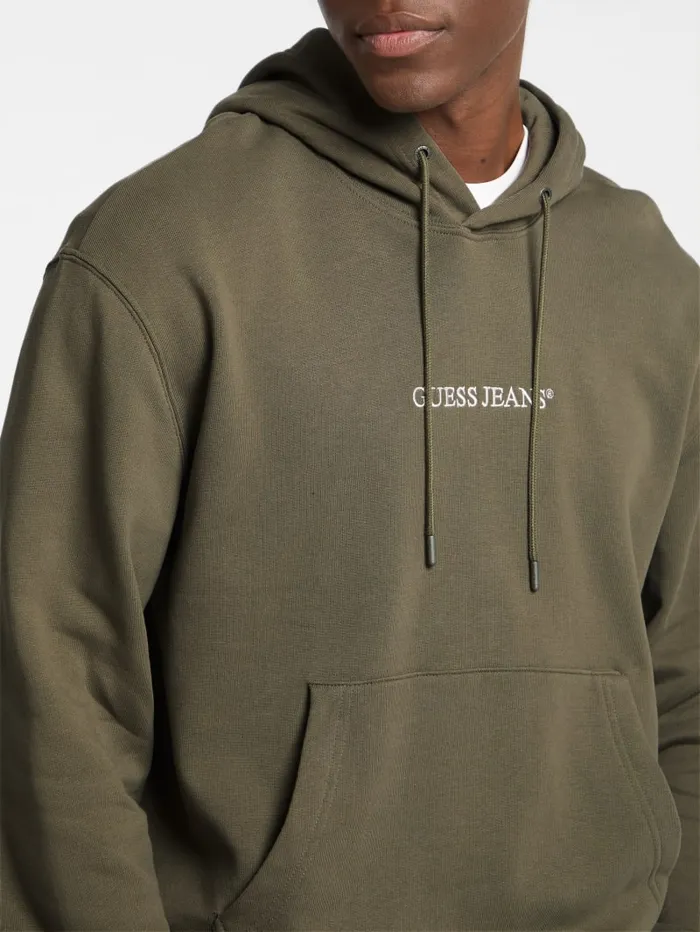 GUESS Hoodies and Sweaters Eco Hooded Logo Sweater Gray 8211 Men