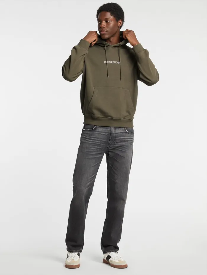 GUESS Hoodies and Sweaters Eco Hooded Logo Sweater Gray 8211 Men