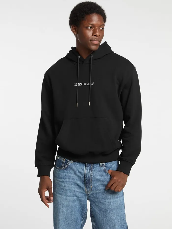 GUESS Hoodies and Sweaters Eco Hooded Logo Sweater Gray 8211 Men