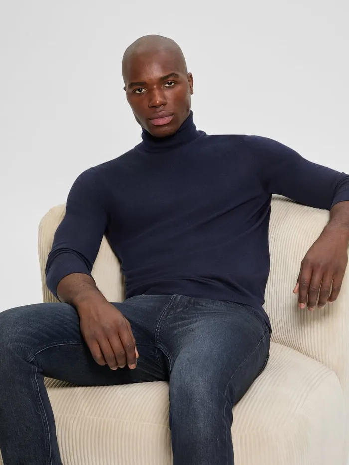 GUESS Hoodies and Sweaters Fred Wool Turtleneck Sweater Black 8211 Men