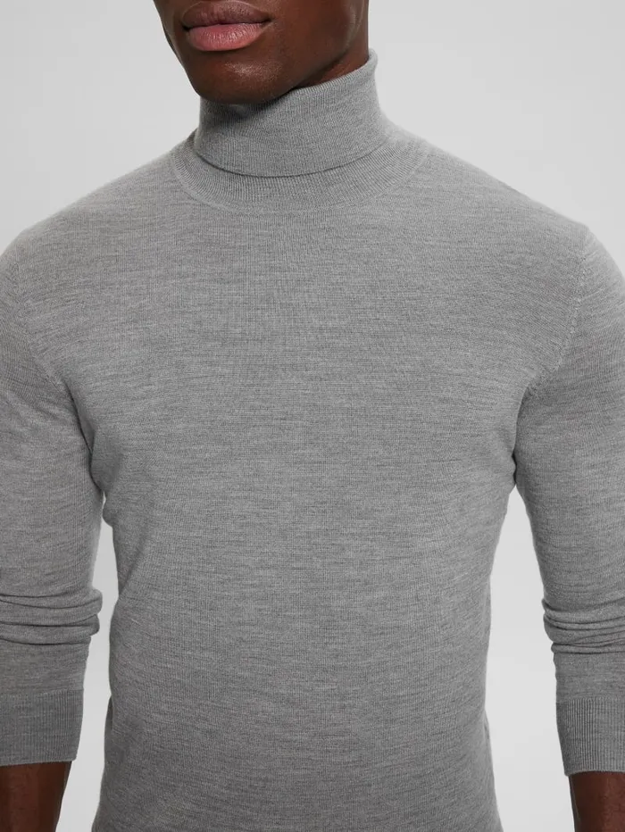 GUESS Hoodies and Sweaters Fred Wool Turtleneck Sweater Black 8211 Men