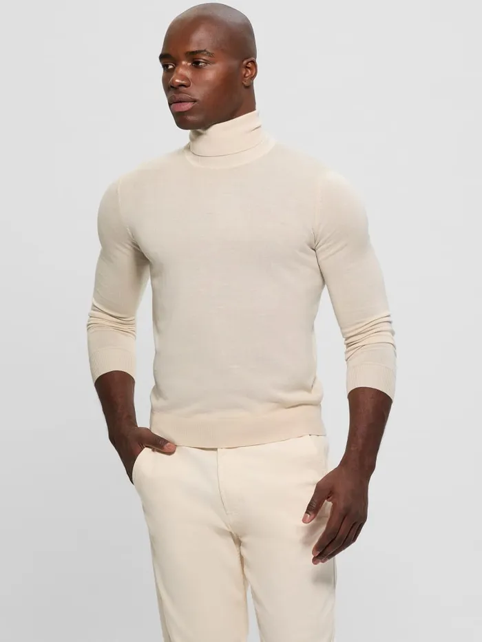 GUESS Hoodies and Sweaters Fred Wool Turtleneck Sweater Black 8211 Men