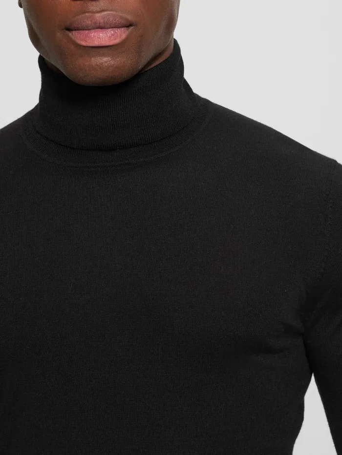 GUESS Hoodies and Sweaters Fred Wool Turtleneck Sweater Black 8211 Men