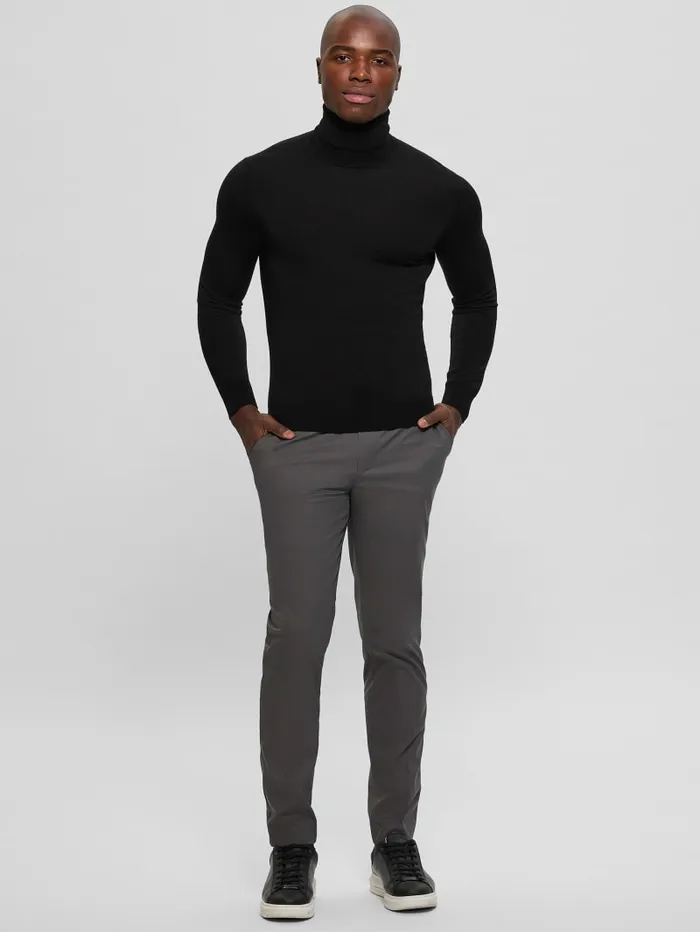 GUESS Hoodies and Sweaters Fred Wool Turtleneck Sweater Black 8211 Men