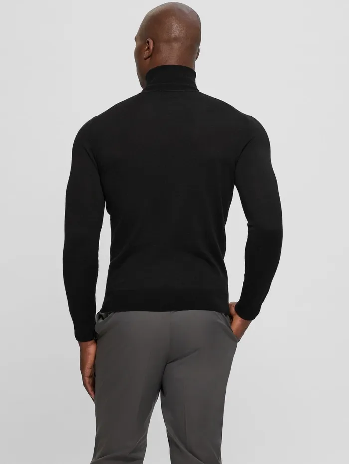 GUESS Hoodies and Sweaters Fred Wool Turtleneck Sweater Black 8211 Men