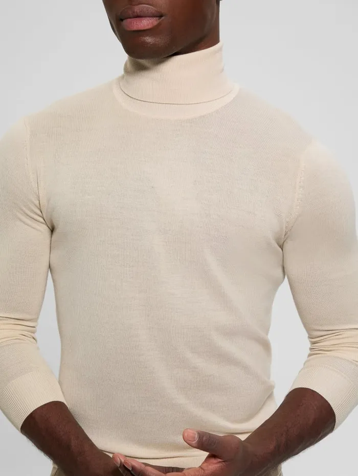 GUESS Hoodies and Sweaters Fred Wool Turtleneck Sweater Black 8211 Men