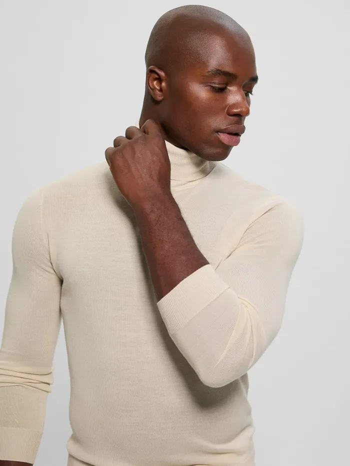 GUESS Hoodies and Sweaters Fred Wool Turtleneck Sweater Black 8211 Men