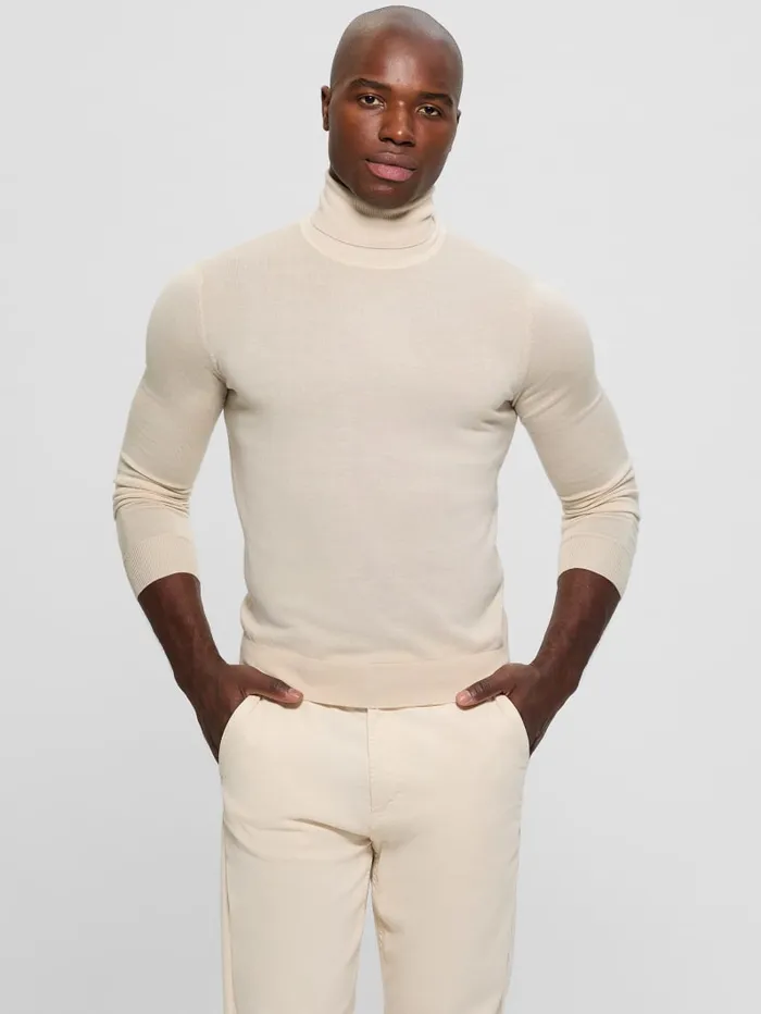 GUESS Hoodies and Sweaters Fred Wool Turtleneck Sweater Black 8211 Men