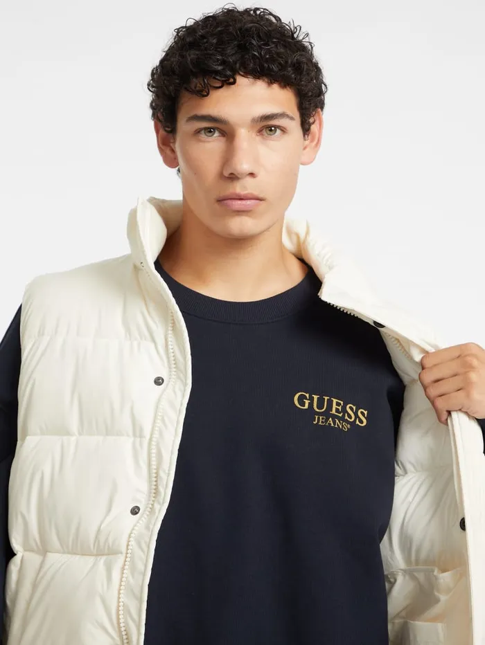 GUESS Hoodies and Sweaters Macro Logo Crewneck Sweatshirt Brown 8211 Men