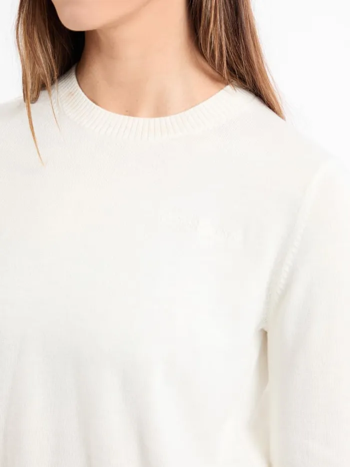 GUESS Hoodies and Sweaters Silk And WoolBlend Crew Logo Sweater Red 8211 Women