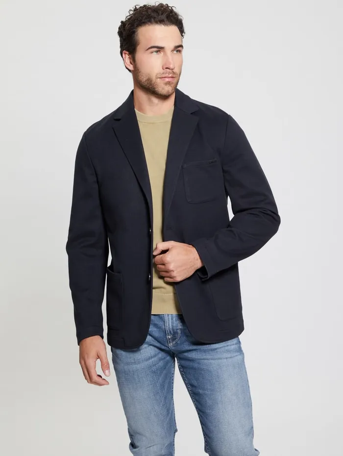 GUESS Jackets and Coats Atlas Twill Blazer Blue 8211 Men