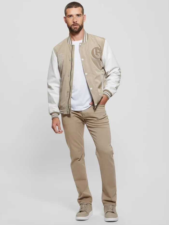 GUESS Jackets and Coats ColorBlock Varsity Jacket Blue 8211 Men
