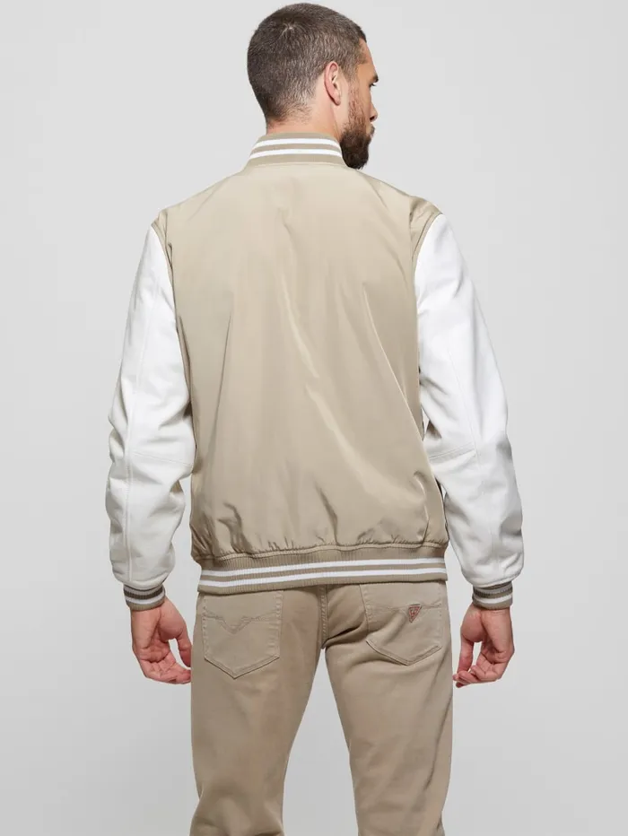 GUESS Jackets and Coats ColorBlock Varsity Jacket Blue 8211 Men