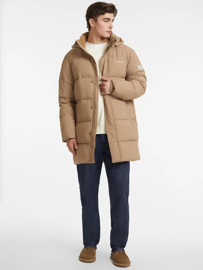 GUESS Jackets and Coats MidLength Puffer Jacket Black 8211 Men