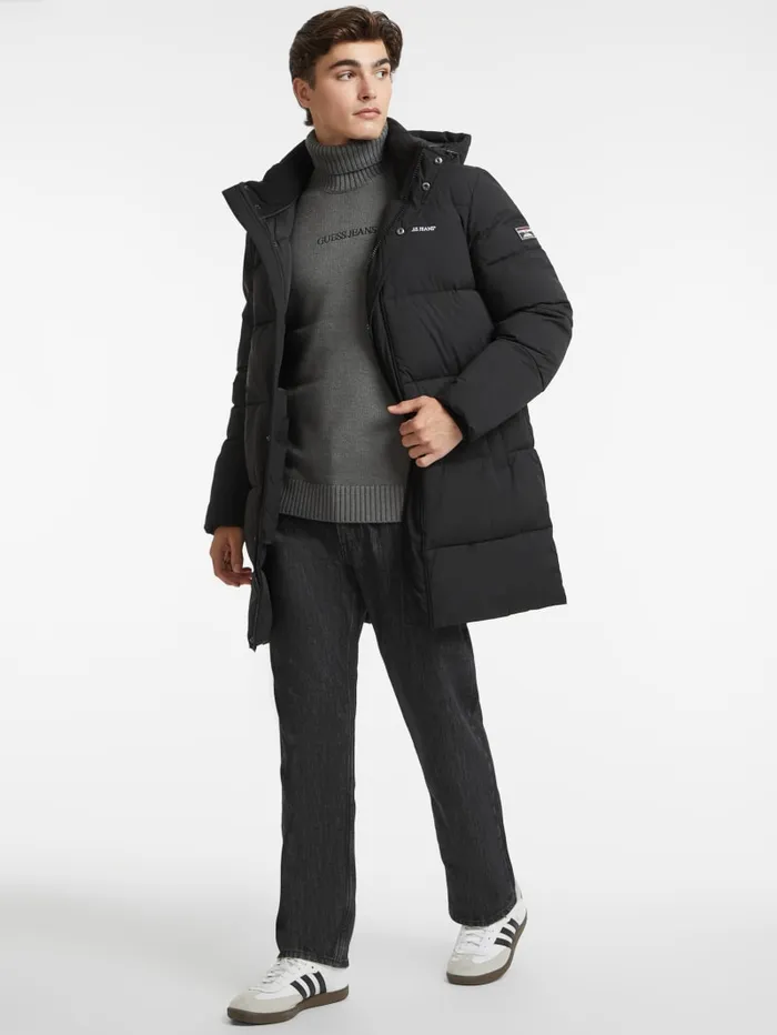 GUESS Jackets and Coats MidLength Puffer Jacket Black 8211 Men