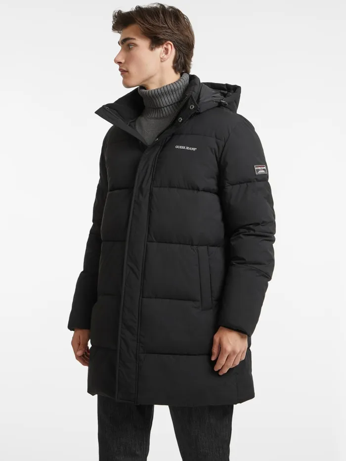 GUESS Jackets and Coats MidLength Puffer Jacket Black 8211 Men