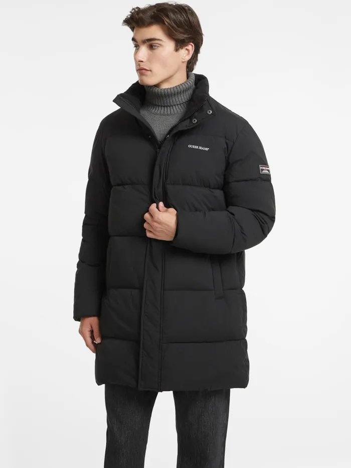 GUESS Jackets and Coats MidLength Puffer Jacket Black 8211 Men