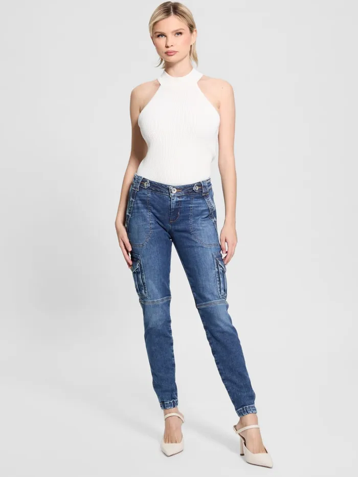 GUESS Jeans and Denim Eco Cadet Cargo Jeans Blue 8211 Women