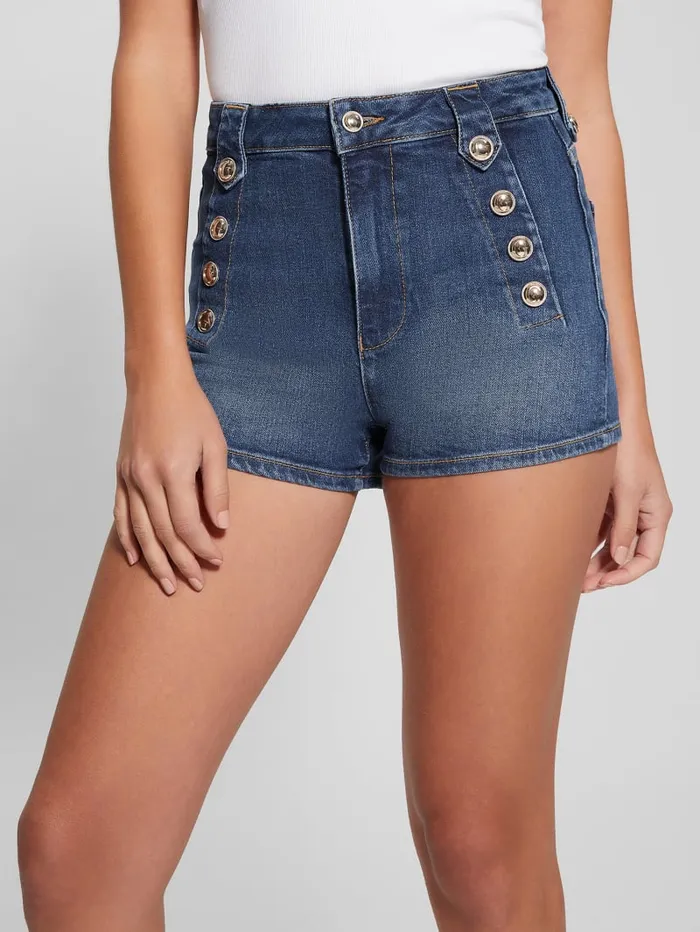 GUESS Jeans and Denim Eco Clash Denim Shorts Blue 8211 Women