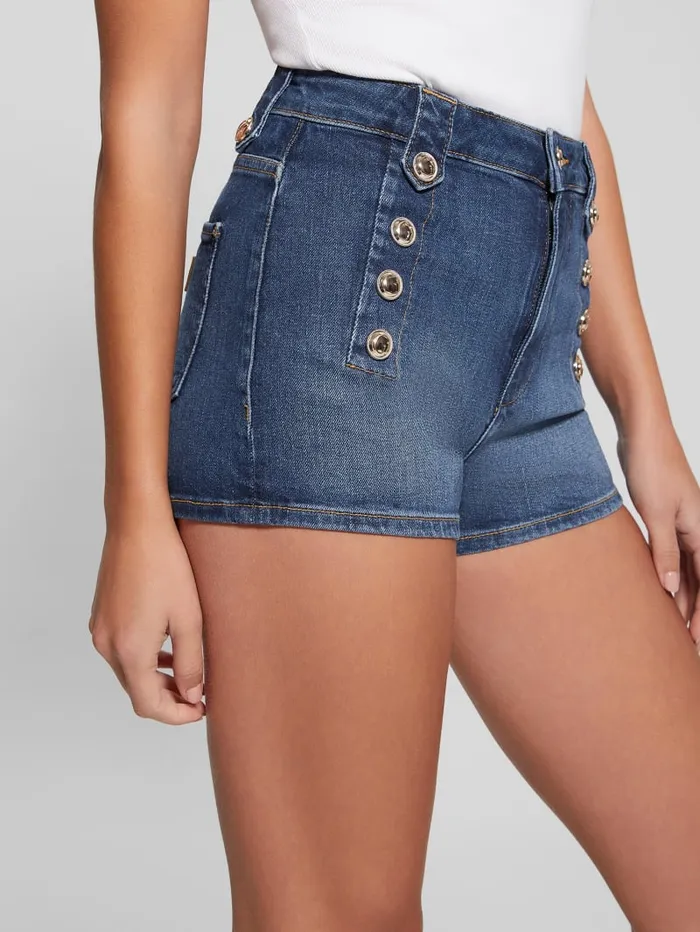 GUESS Jeans and Denim Eco Clash Denim Shorts Blue 8211 Women