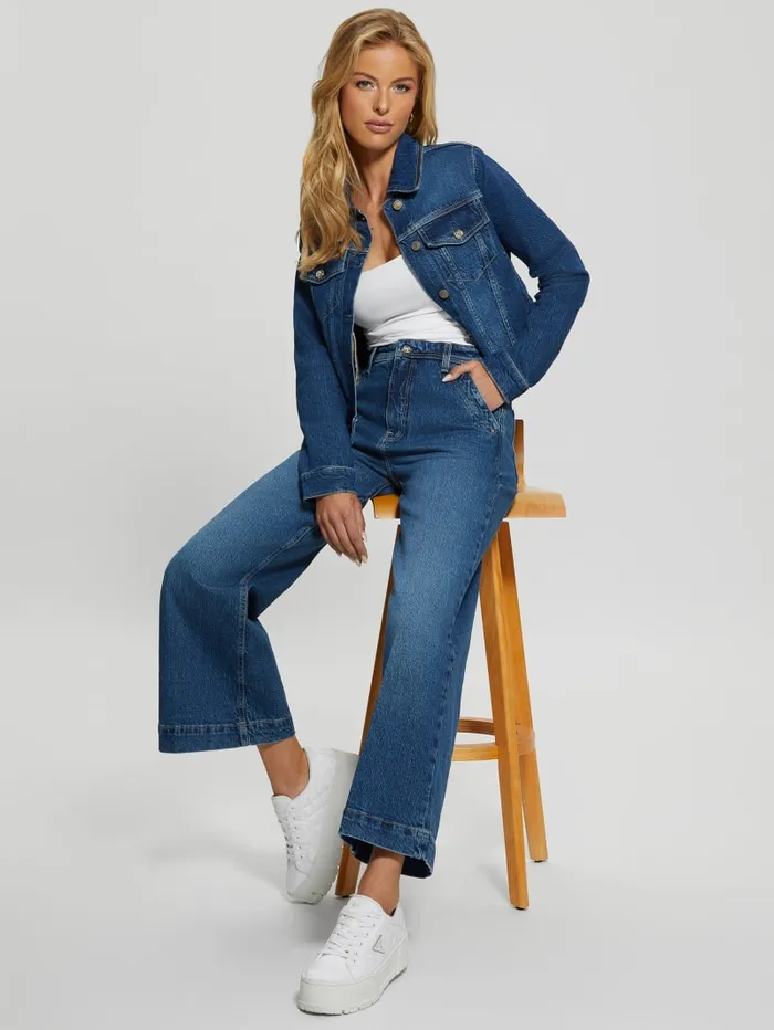 GUESS Jeans and Denim Eco Dakota Wide Denim Jeans Blue 8211 Women