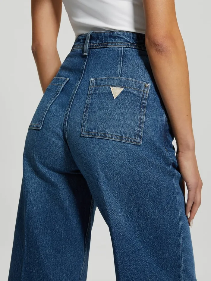 GUESS Jeans and Denim Eco Dakota Wide Denim Jeans Blue 8211 Women