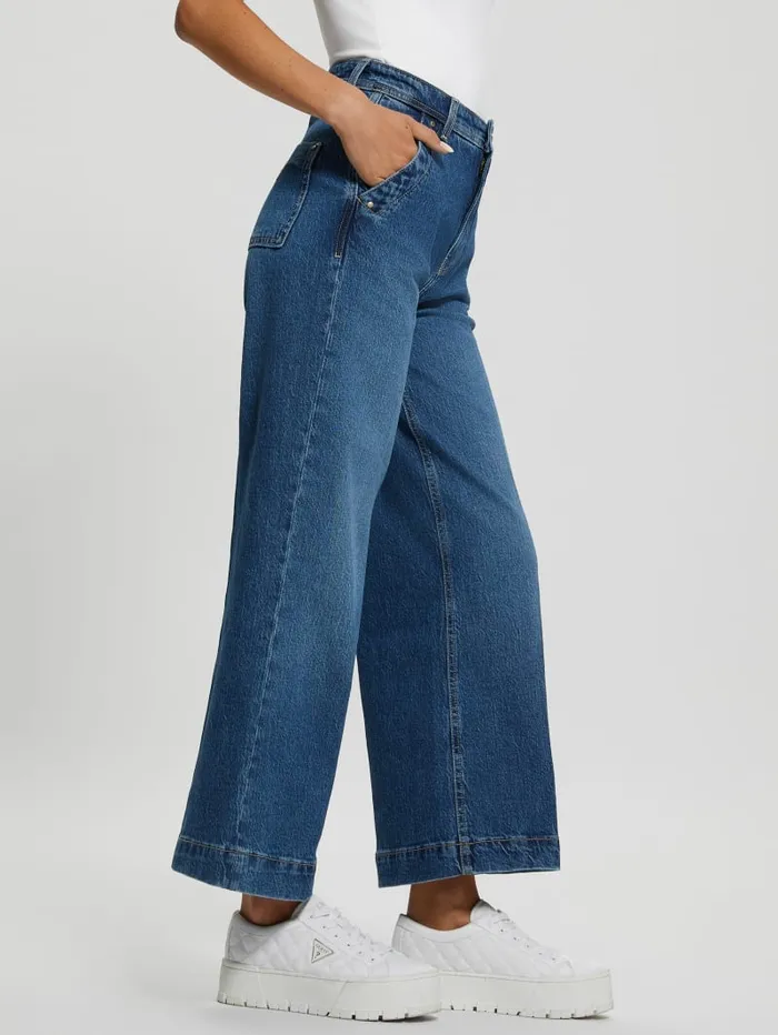 GUESS Jeans and Denim Eco Dakota Wide Denim Jeans Blue 8211 Women
