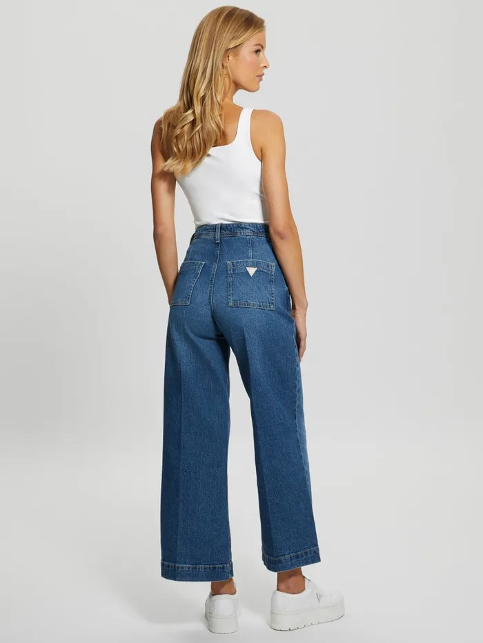 GUESS Jeans and Denim Eco Dakota Wide Denim Jeans Blue 8211 Women