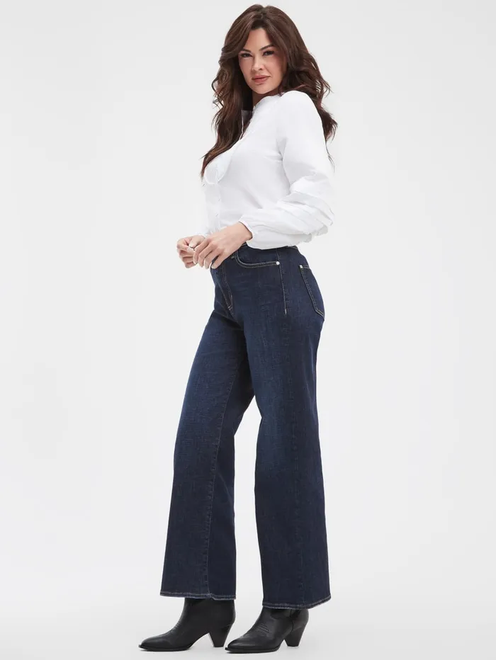 GUESS Jeans and Denim Eco HighRise Wide Leg Jeans Blue 8211 Women
