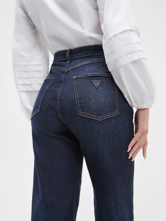 GUESS Jeans and Denim Eco HighRise Wide Leg Jeans Blue 8211 Women
