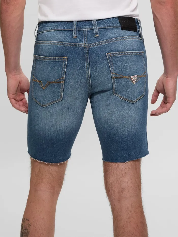 GUESS Jeans and Denim Eco Logan Slim Denim Shorts Blue 8211 Men