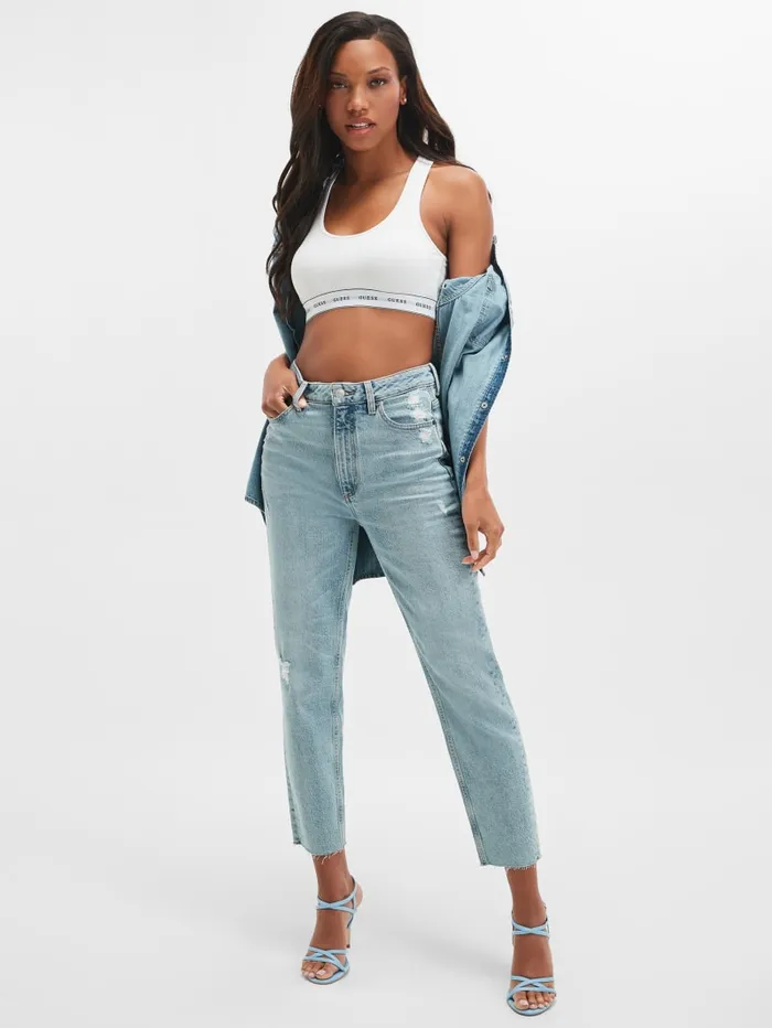 GUESS Jeans and Denim Eco Slim Mom Jeans Blue 8211 Women