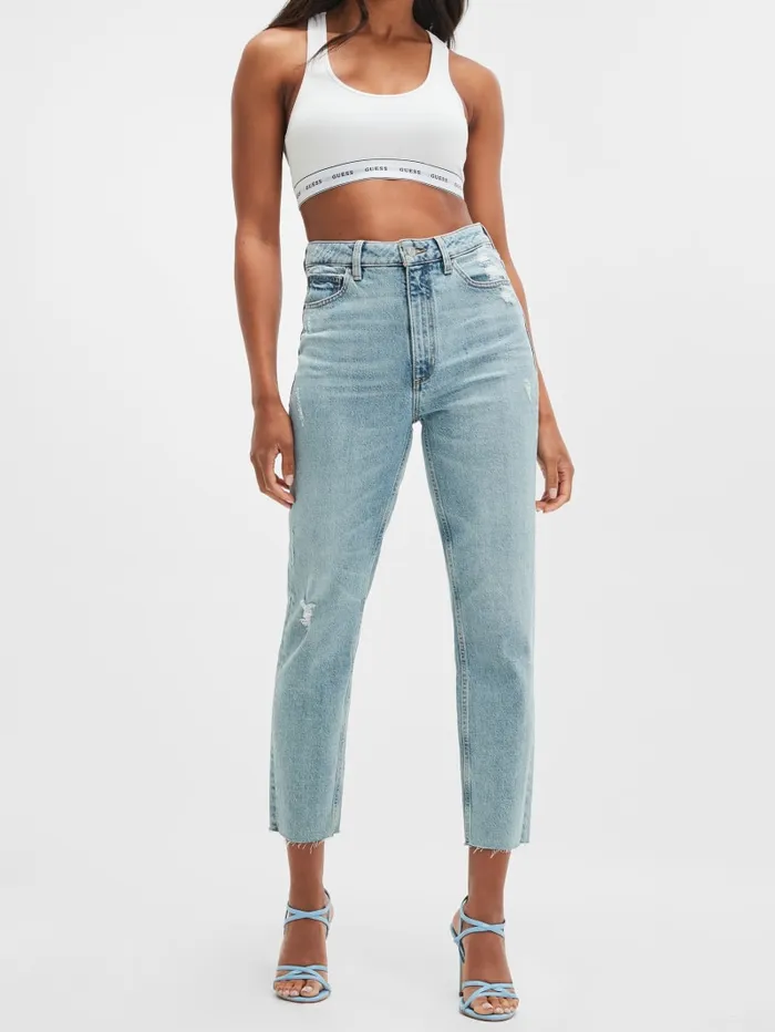 GUESS Jeans and Denim Eco Slim Mom Jeans Blue 8211 Women